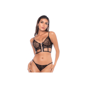 Ensemble 2 pièces en dentelle noire 